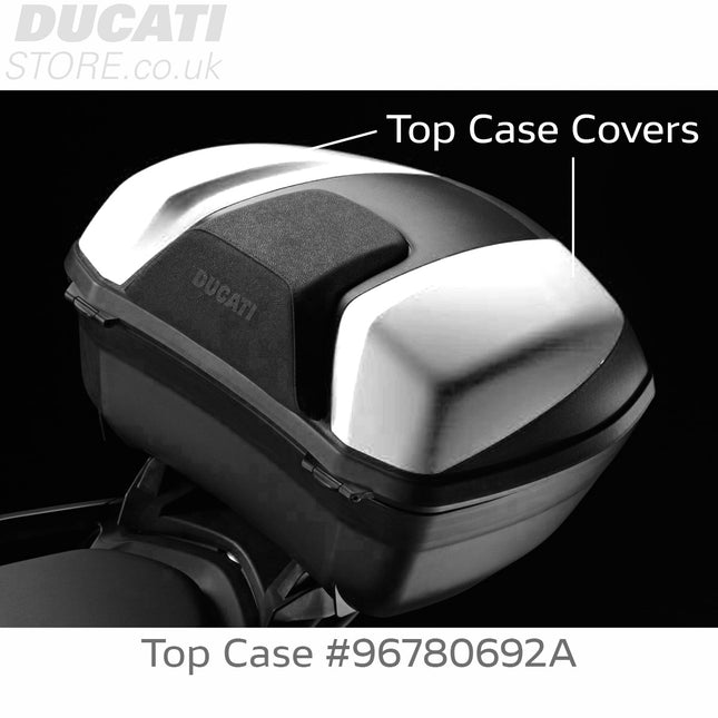 Ducati Cover Set for Plastic Top Case Star White