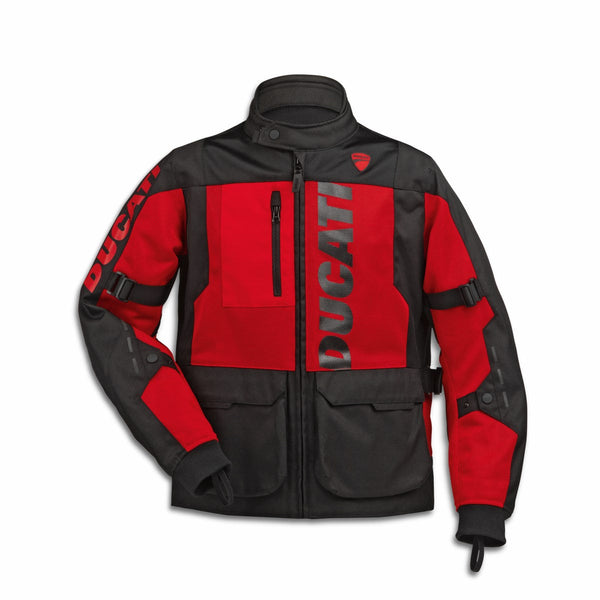 White Ducati Motorcycle Gear Fabric Jacket-Strada C5