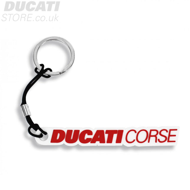 Ducati Corse Keychain White