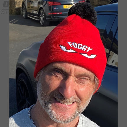 Foggy Bobble Hat Red