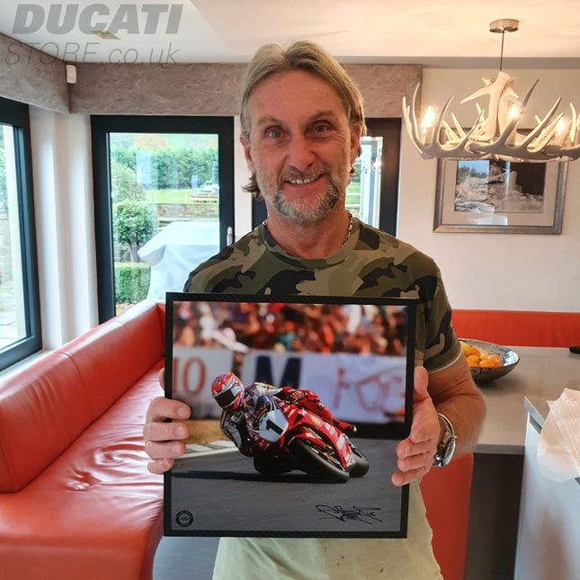 Carl Fogarty Signed Metallic Print Brands Hatch 99