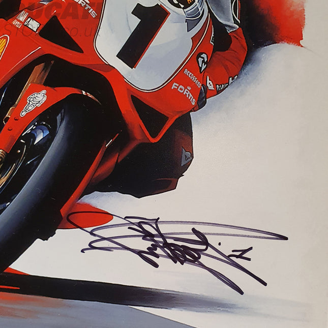 Carl Fogarty Signed Metallic Print Englands Glory