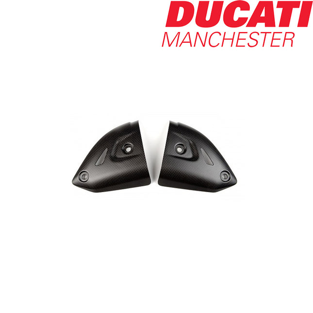 Ducati Carbon Heat Guard Kit For Racing Silencers - 1199/899