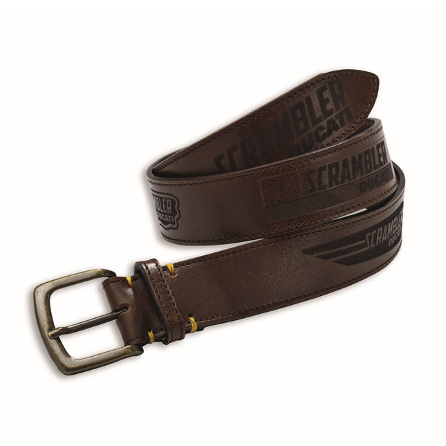 Ducati Scrambler Logos Leather Belt