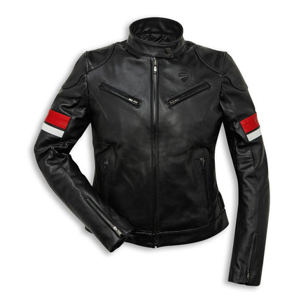 Ducati Ladies Urban Stripe Leather Jacket
