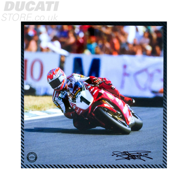 Carl Fogarty Signed Metallic Print Brands Hatch 99
