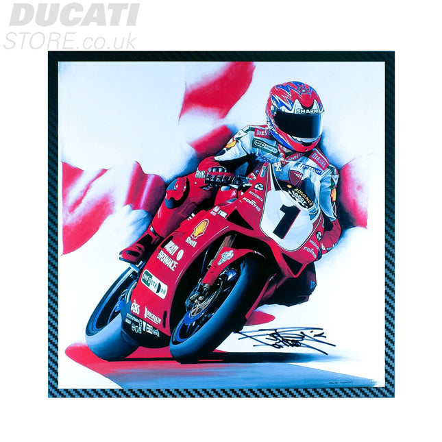 Carl Fogarty Signed Metallic Print Englands Glory